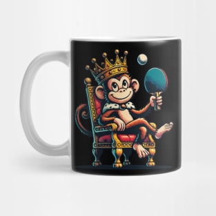 Monkey King Of Ping Pong Royalty Fun Mug